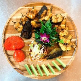 Cá chỉnh nướng cắt lát 